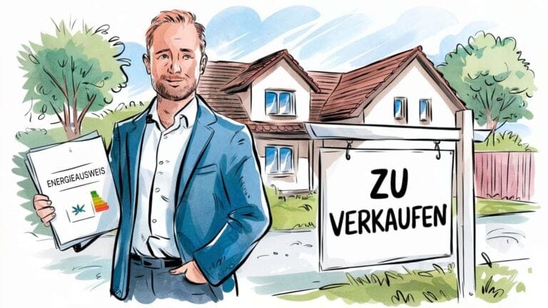Energieausweis Hausverkauf Illustration