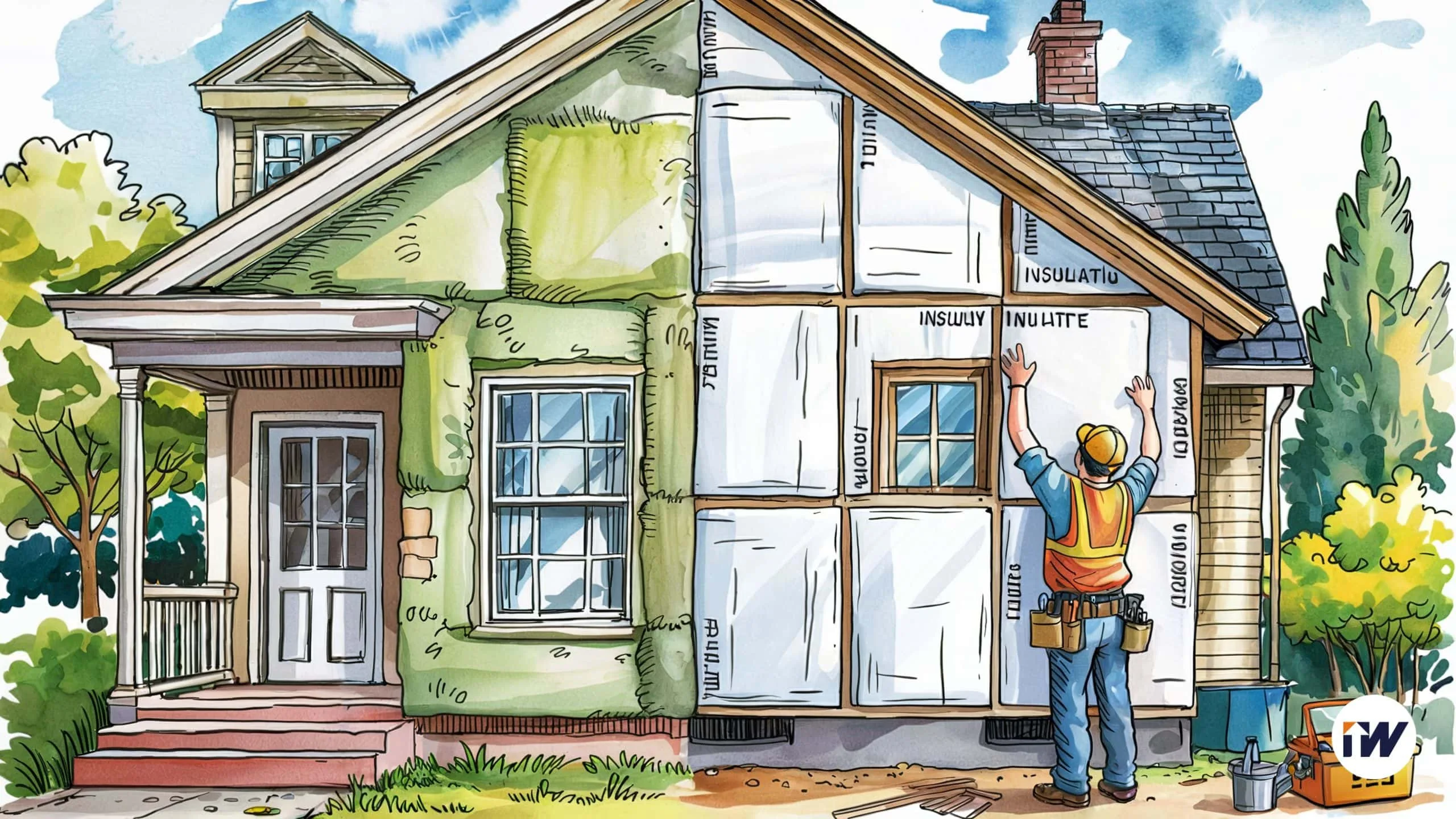 Fassadendämmung Förderung Illustration
