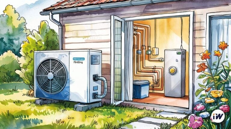 Wärmepumpe Förderung Illustration